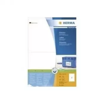 HERMA SuperPrint - Etiquetas - Branco - A5 (148 x 210 mm) - 400 unid. (200 folhas x 2) (4628)