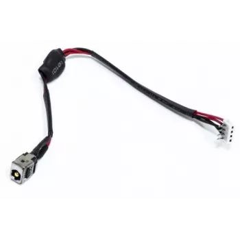 conector fêmea de alimentação com cabo, TOSHIBA série Satellite A500, L455, L455D, L555, L555D