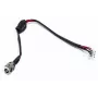conector fêmea de alimentação com cabo, TOSHIBA série Satellite A500, L455, L455D, L555, L555D