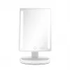 Espelho de maquilhagem de pé Girmi BE04 – retangular com ampliação 1x, LED branco, USB/4×AA, rotação 180°