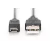 ASM AK-300130-030-S ASSMANN Cabo USB 2.0 HighSpeed Canon USB A/miniUSB B (5pin) M/M Preto 3m