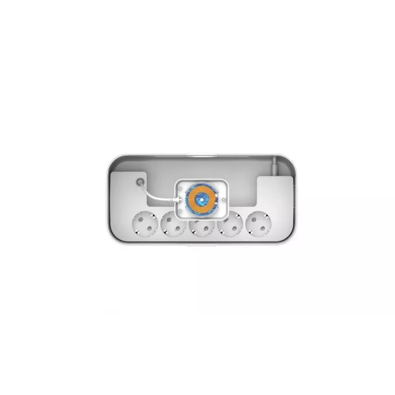 Extensão de energia Energizer EPB2500W03EU — cabo de 2 m, 5 tomadas, 2500 W, interior, branco