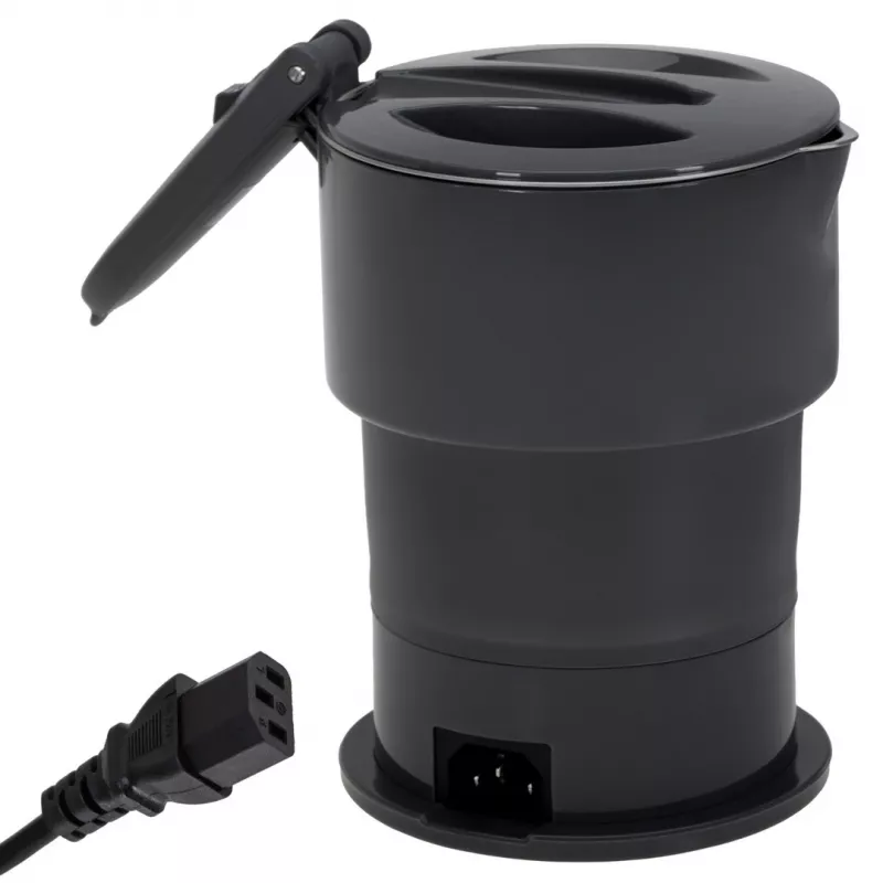 Chaleira elétrica Adler AD 1377G, capacidade 0,6 L, 600 W, cinzento, plástico/silicone/aço inoxidável