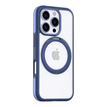 Capa Torras Ostand R Fusion iPhone 16 Pro azul transparente 6,1 polegadas