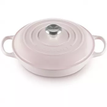 Le Creuset Signature 26 cm Gourmet Professional assadeira rosa