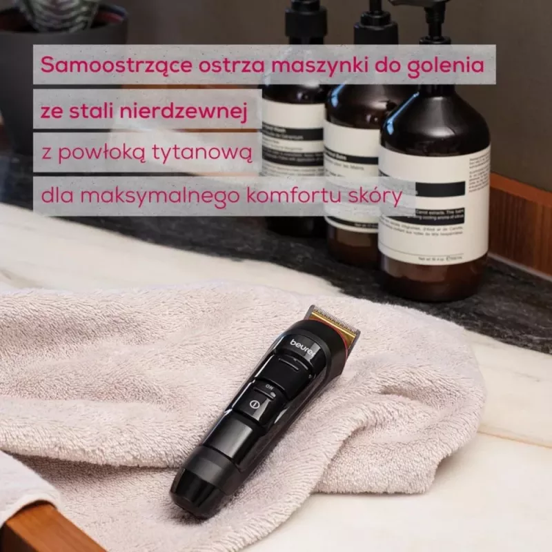 Aparador de barba e barba de três dias Beurer MN4 recarregável corte de precisão