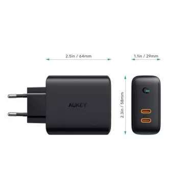 AUKEY PA-D2 carregador para dispositivos móveis 36W preto interior