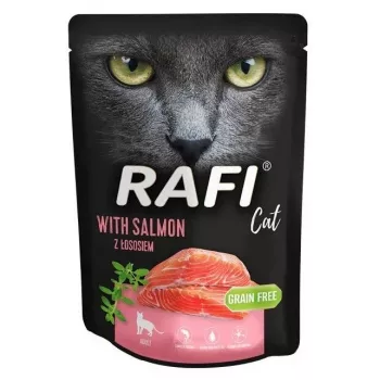 Comida húmida para gatos Dolina Noteci Rafi Cat com salmão 300 g, gatos adultos, 80 % de humidade, 9 % de proteína