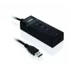 Hub USB 3.2 Gen 1 Type-A 4 portas IBOX IUH3FB, 5000 Mbit/s, preto, cabo de 0,5 m