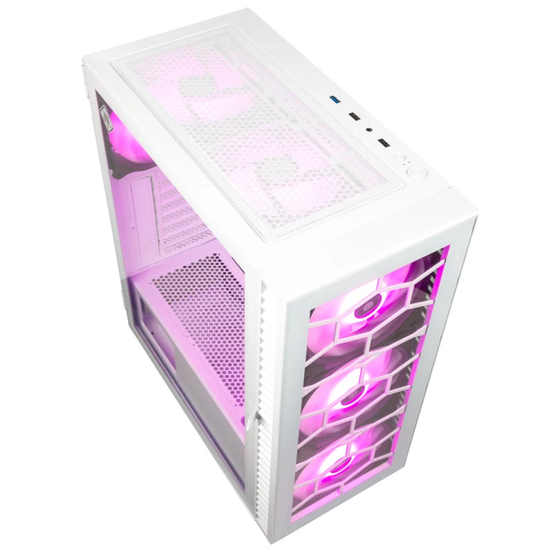 Kolink Observatory HF Glass ARGB Midi-Tower - branco