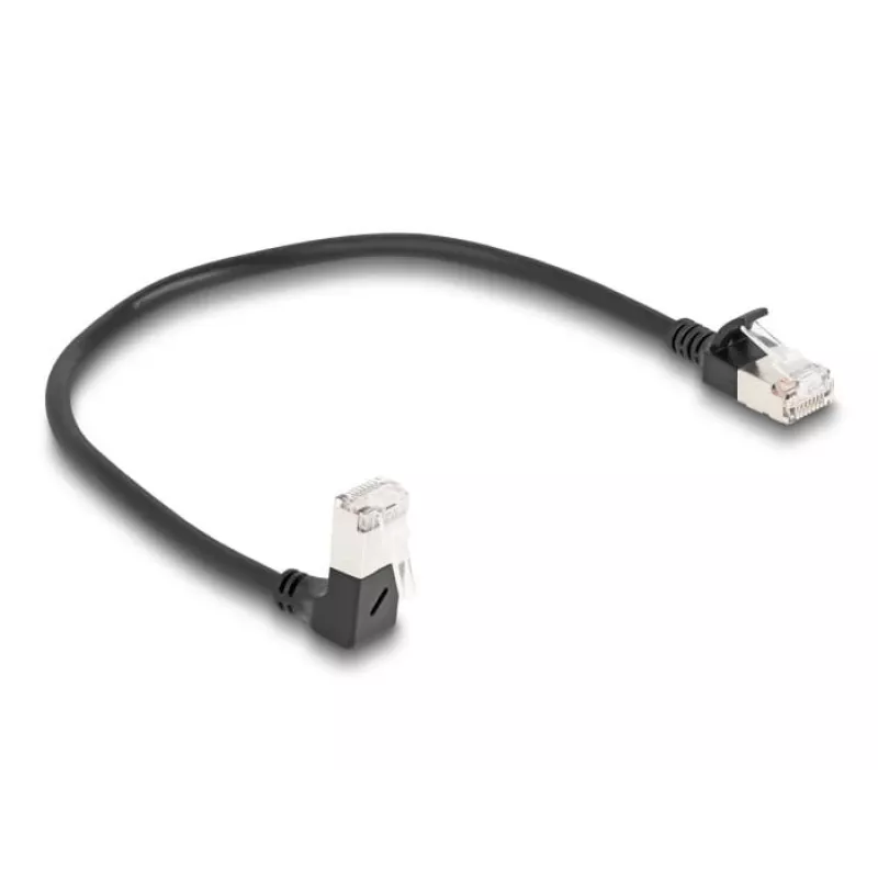 Cabo de rede DeLOCK RJ45 Cat.6A 0,25 m preto