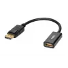 Adaptador de cabo DisplayPort para HDMI IBOX iadp4k — DisplayPort (macho) para HDMI (fêmea), ficha reta, suporte 4K, prateado