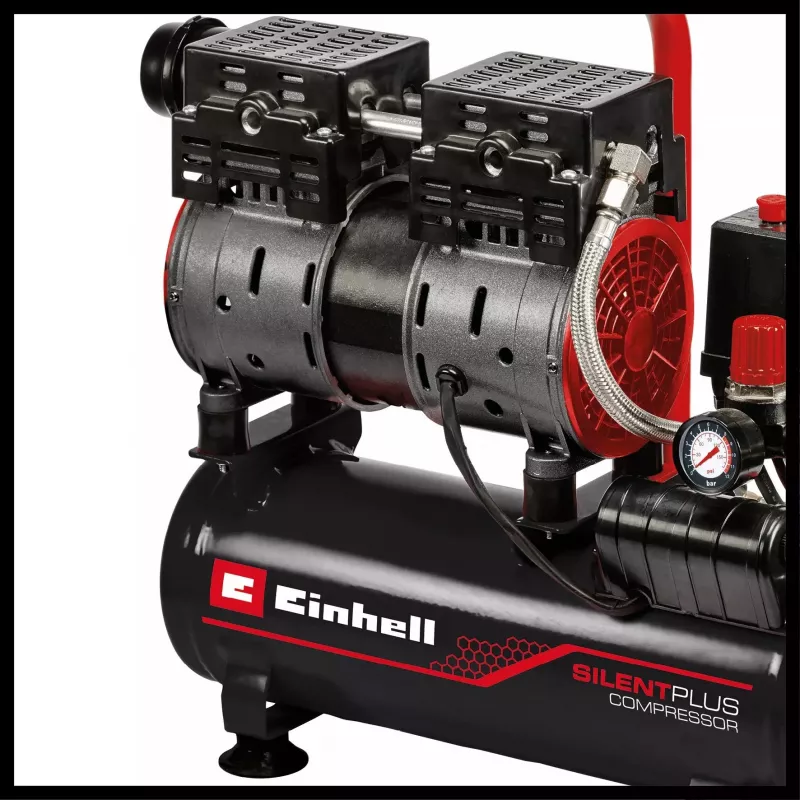 Compressor TE-AC 110/6 Silent Plus (preto/vermelho, 550 W)