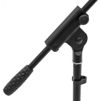Suporte de microfone Omnitronic AP-1 preto, altura ajustável, base dobrável, 60005852