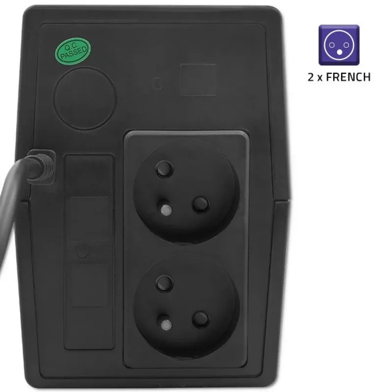 UPS Qoltec 53774 (fonte de alimentação ininterrupta) Line-Interactive 1 kVA 600 W 1 saída AC