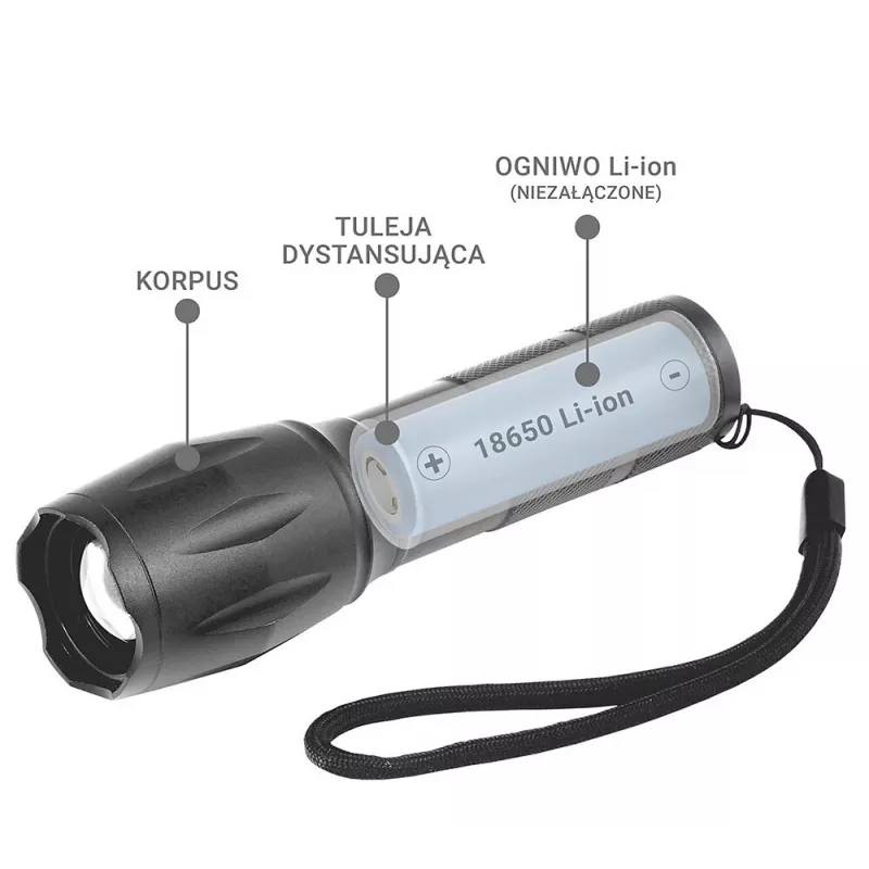 Lanterna LED everActive FL600, 600 lm, CREE XM-L2, 18650 / 3x AAA