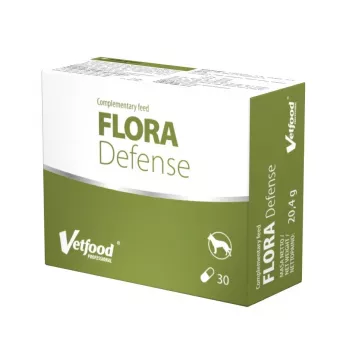 VetFood Flora Defense probiótico para cães e gatos 30 cápsulas