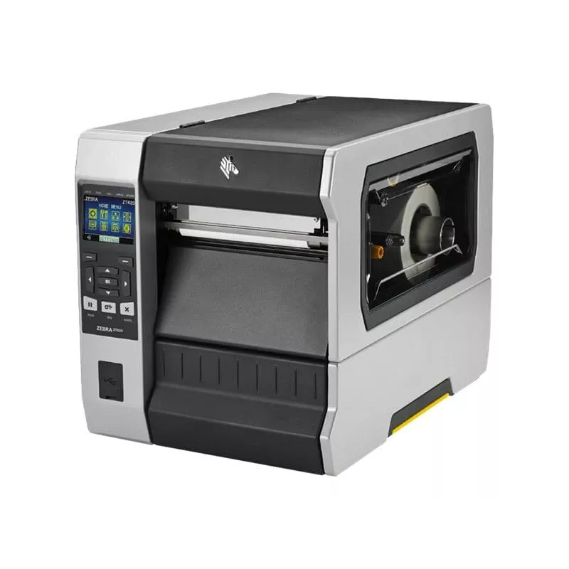 Impressora de etiquetas Zebra ZT620 transferência térmica 203×203 DPI 168 mm de largura de impressão LCD 26 kg com fios e sem fios Ethernet Bluetooth cinzento/preto