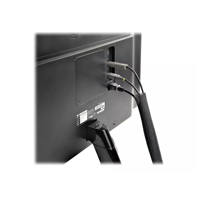 Manga de cabos com fecho de velcro StarTech.com 3 m - encurtável - bainha de cabos de alta resistência - 3 cm de diâmetro - manga de malha - gestão de cabos /