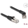 Cabo de rede DeLOCK RJ45 Cat.6A 45° angular para reto 5 m preto