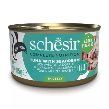 SCHESIR em geleia Atum com dourada - Alimento húmido para gatos - 85 g