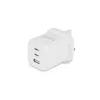 Fonte de alimentação Dicota - compacta, GaN - 65 Watt - 5 A - PD 3.0 - 3 portas de saída (2 x USB-C, USB)