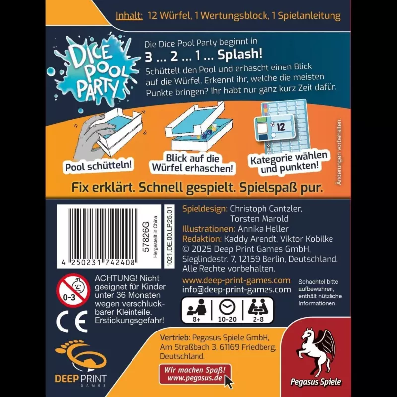 Deep Print Games: Dice Pool Party, jogo de dados