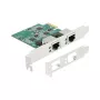 Placa DeLOCK PCI Express x1 para 2 x RJ45 2,5 Gigabit LAN RTL8125 Ethernet com fios
