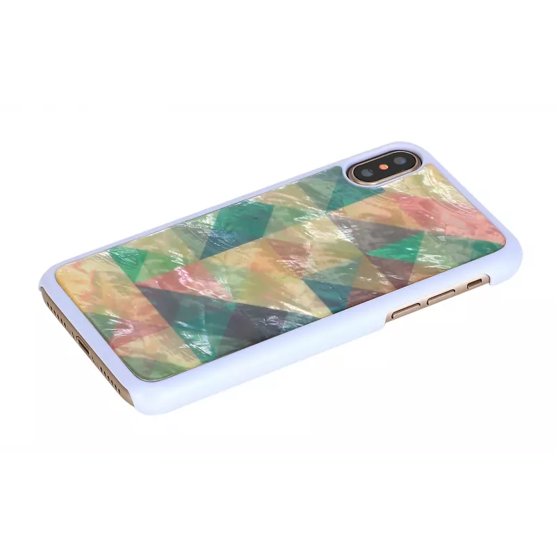 Capa de proteção iKins para iPhone XS/S Mosaik branca