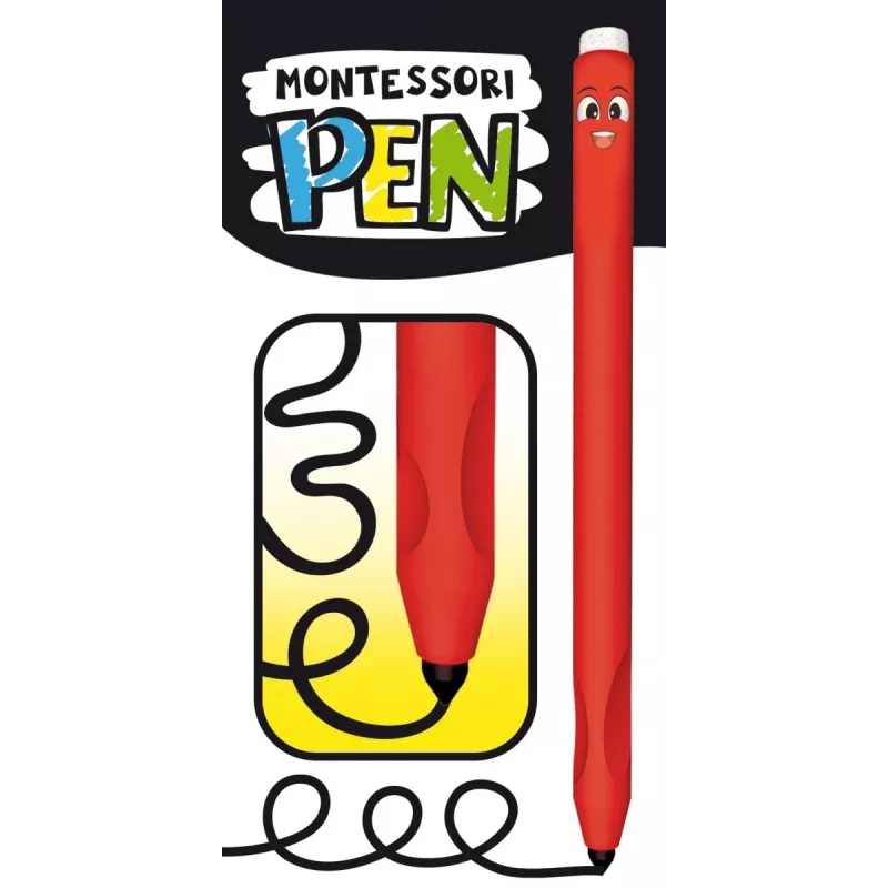 Conjunto de aprendizagem Montessori de escrita com caneta e 18 placas