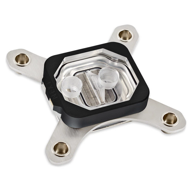 Bloco de água Aqua-Computer cuplex kryos NEXT RGBpx para socket Intel 1200/1156/1155/1151/1150 — topo em acrílico, cobre niquelado, preto