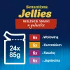 Comida húmida para gatos Felix Sensations Country Flavors em geleia multipack 24×85 g — comida húmida, 24 sacos individuais, 85 g cada, humidade 82%
