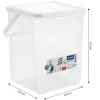 Recipiente de plástico para detergente Rotho Basic 9 L modelo 1770101100RP, branco, tampa, orifício para pendurar
