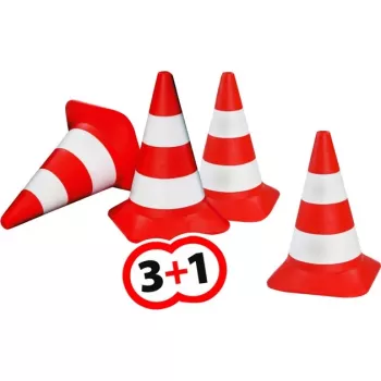 Cones BIG da fábrica de brinquedos BIG (conjunto de 4) - 1 ano - plástico - vermelho - branco