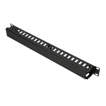 Painel de gestão de cabos Extralink Gestor de cabos com tampa metálica preto metal 48,3 cm