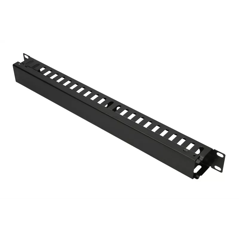 Extralink EX.9700 organizador de cabos 1U 19" com tampa metálica, preto