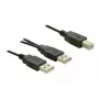 Cabo USB DeLOCK USB-B/USB-A 1 m preto