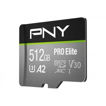 Memória flash PNY 512GB microSDXC Class 10 P-SDUX512U3100PRO-GE