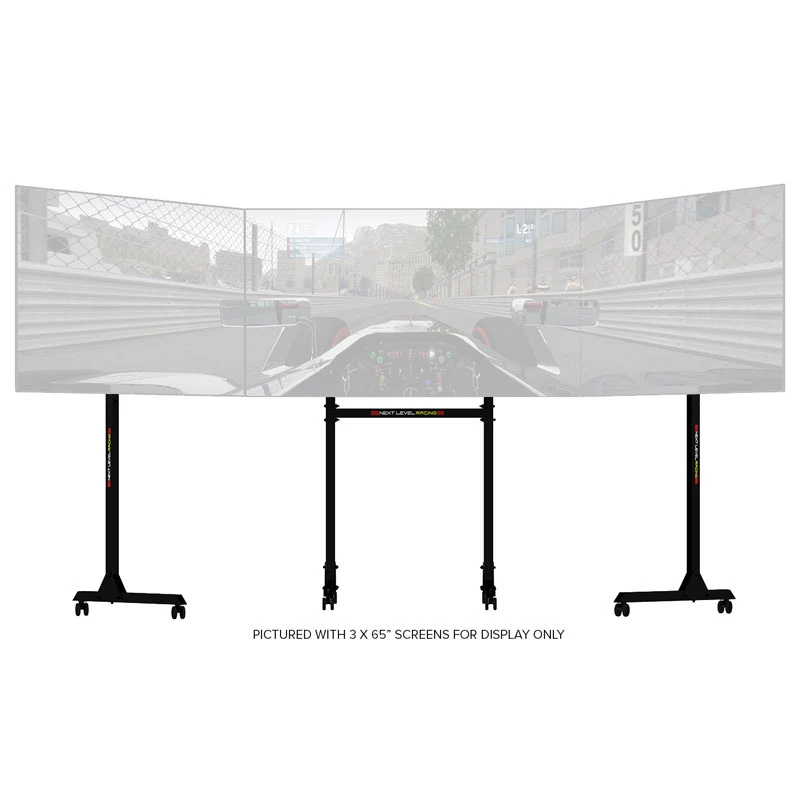 Suporte de monitor de chão Next Level Racing NLR-A010 para 3 ecrãs 32–65 polegadas até 70 kg