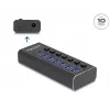 DeLOCK 64326 hub de interface USB 3.2 Gen 2 (3.1 Gen 2) Type-C 10000 Mbit/s preto