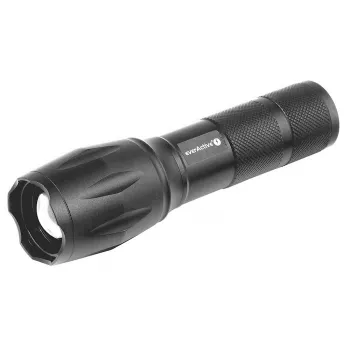 Lanterna everActive FL600 — 600 lm, 10 W, corpo em alumínio, IPX4, 130 mm, 3×AAA, vermelho
