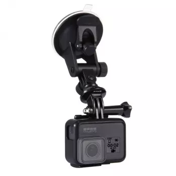 Puluz Suporte para para-brisas de automóvel para action cams (incl. Osmo Action 5 Pro, Insta360 X5)