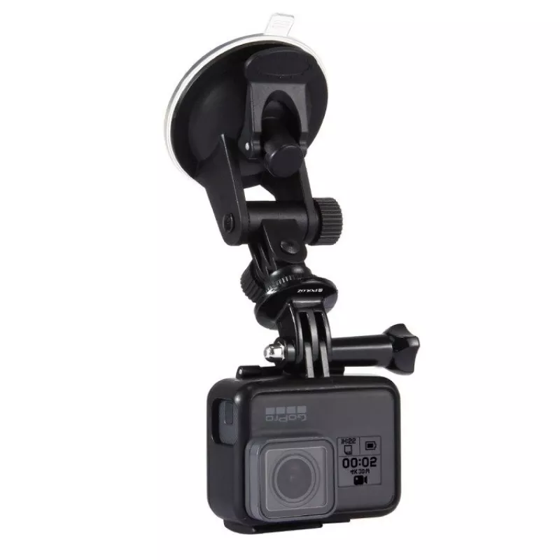 Puluz Suporte para para-brisas de automóvel para action cams (incl. Osmo Action 5 Pro, Insta360 X5)
