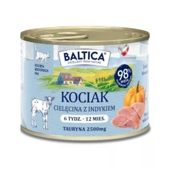 BALTICA sabores regionais Kitten Vitela com Peru – Alimento húmido para gatos – 185 g