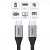 Cabo de dados e carregamento USB-C para USB-C Unitek C14082ABK 1 m, USB 3.2 Gen 2 (10 Gbit/s), 100 W PD, preto