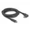 Cabo USB DeLOCK conector USB Type-C macho para conector USB Type-C macho angular 2 m 5 Gbit/s 4K PD 60 W