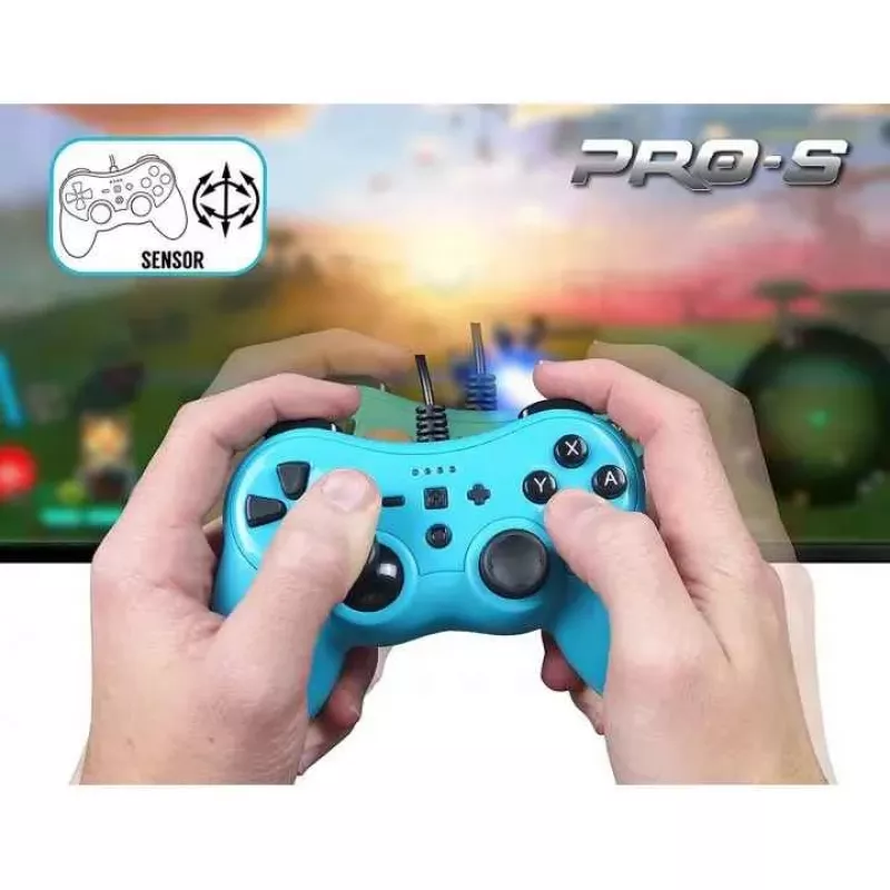 Comando com fios SUBSONIC SA5488-1 Neon Blue — para Nintendo Switch, ligação com fios