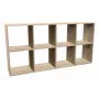 Top E Shop MALAX 2X4 SONOMA estante para livros para sala de estar