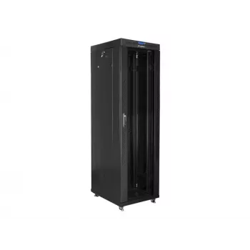 Armário rack autónomo LANBERG 42U FF01-6842-12BL 600×800×2127,5 mm, 1200 kg, IP20, fechadura com chave, rodas