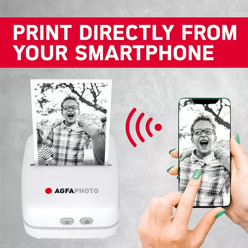 Impressora AgfaPhoto Realpix Pocket P térmica branca